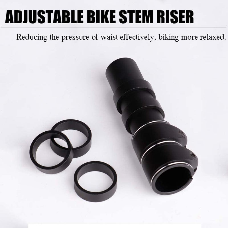 ZUKKA Bike Stem Riser Bicycle Stem Extender 28.6mm 1-1/8"" Adjustable Bike Stem Riser Aluminium Alloy Stem Extender for Mountain Bike Road Bike BMX Height 135mm - Image 4